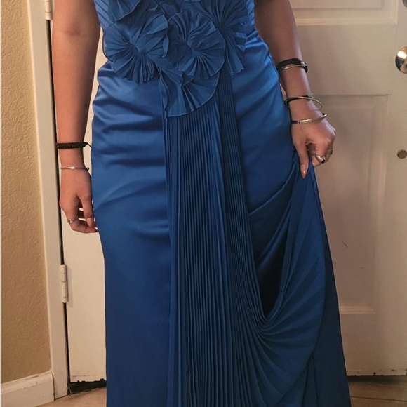 fitted navy blue dress Perla Blogger Color:Mocha Gold quinceanera dresses price range tie occasions